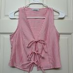 pink tie up vest Size XS Photo 0