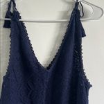 Aerie  Navy Lace Knit / Crochet Mini Dress Beach Cover-Up Photo 1