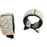 Set of 2 Elegant Hair Clips with Sparkling Details Silver Photo 0