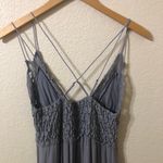 Free People  Adella Sleeveless Maxi Slip Dress in Dark Gray Mauve - Size Medium Photo 6