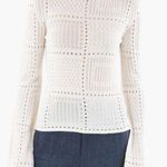 Chloé Chloe CASHMERE-BLEND SHEER SWEATER WITH DETAILED STITCHWORK AND FLARED SLEEVES Photo 0