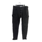 ZARA  Cargo Utility Tapered Zip Leg High Rise Stretch Cotton Jeans 36 Black #3239 Photo 10