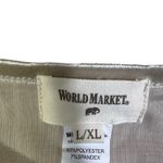 World Market Beige Velvet Jumpsuit Wide Leg Spaghetti Strap Plus Size L XL Tan Photo 3