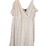 Torrid Size 00 Vanity Sizing Short Dress Stretchy Ivory Rehearsal Dinner Dress Photo 0