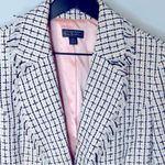 Classiques Entier  Nordstrom Jacket Blazer Pink Tweed Fringe Size 10 Photo 2