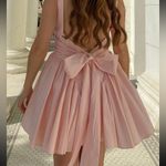 House Of CB  'Florianne' Soft Peach Bow Mini Dress size L D-DD‎ Tall Photo 8