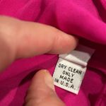 CHRISTINE ALCALAY 100%Silk Loose Fit Pink/Fuchsia Short Sleeve Blouse Size Small Pink Photo 7