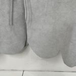 Vintage Size S Suede Vest Leather Tie Front Scallop Edge Gray Long Women's Photo 3