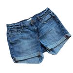 Womens J Crew Merrill Mid Rise Medium Wash Cuffed Denim Jean Shorts Photo 3