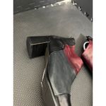 Vintage Boots Everybody by BZ‎ Moda Red Black Leather Patchwork Retro 40 US 10 Photo 5