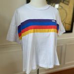 Vans Cropped Boxy Rainbow Stripe Tshirt S Photo 2