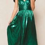 NWT IVY CITY CO HERA DRESS IN GREEN METALLIC Size XS Photo 6