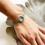 Adjustable “Love You” Hemp Bracelet Green Photo 1