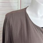 Eileen Fisher Vintage Textured Open Front Cardigan Blazer Jacket Brown XL Photo 4