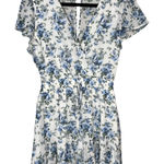 Altar'd State Altar’d State Women’s White Blue Floral V-Neck Romper Size Small Photo 0