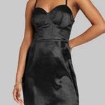 Wild Fable NWT  Black Satin Corset Sleeveless Mini Dress Size XS Photo 0