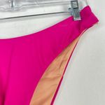 J.Crew NWT  Curved-Waist Cheeky Bikini Bottom Pink Size Medium M NEW Photo 2