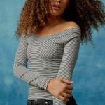 BDG Shannen Off-The-Shoulder Long Sleeve Tee Photo 1