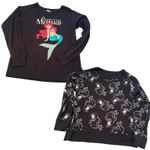 Disney  The Little Mermaid Ariel Sweatshirt Long Sleeve Black Reversible Womens M Photo 1