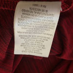 HeartSoul Women's Medium Red Ruffle Front V Neck Empire Waist Scrub Top Babydoll Photo 6