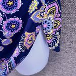 Talbots Womens Blouse Size Large Bohemian Paisley Floral Hipster Button Top Photo 5