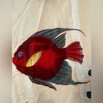 Soft Surroundings  Beach Cover Up Blouse Seychelles Beaded Tunic Top Fish Coral Photo 12