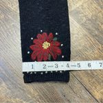 Woolrich Vintage  Wool Holiday Sweater Womens Medium Embroidered Christmas Black Photo 9