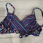 Vera Bradley Reversible Bikini top - floral and stripes size Small Photo 6