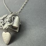 Lead Us Not Into Temptations Journey Box Keepsake Locket Treasure Chest Pendant Silver Photo 4