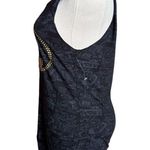 DC Comics NEW Batman Juniors Tank Top Size Small Black Studded Gold Bling Sz S Photo 4