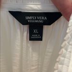 Vera Wang  White Gathered Neck Blouse Size Extra Large Photo 6