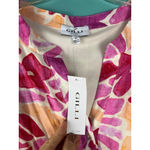 NWT Gilli Women's Plus 3X Floral Tiered Sleeveless Dress Pink Orange Linen Blend Photo 2