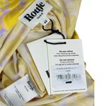 ROUJE PARIS Palmyra Long Sleeve Shirt, Yellow Watercolor Peony Print, FR44/US12 Size 12 Photo 13