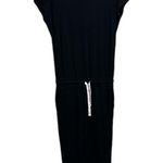 Monrow short sleeve drawstring waist jogger size small jumpsuit Black Photo 1