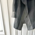 Diane Von Furstenberg  Mackenzie Grey Colorblock Reversible Wrap Wool Coat Small Photo 12