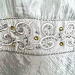 David's Bridal Elegant Silver Tiered Ruffle Cocktail Dress 14 Mother of Bride Photo 4