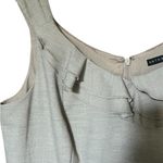 Antonio Melani Elegant Beige Sleeveless Dress ruffle top zipper back size 12 Photo 6