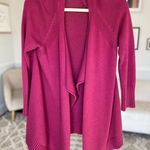 Talbots  Magenta Open Front Cardigan Cotton Knit Parisian Scandi Cottagecore MP Photo 0
