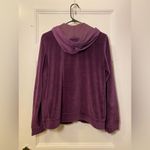 Lord & Taylor Velour Full Zip Hooded Sweatshirt Purple Sz Medium Photo 6