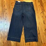 Chico's Women's Pull-On Wide Leg Crop Jeans Size 3 (US 16) Dark Wash Stretch NWT Photo 1
