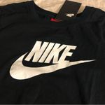 Nike Women’s  Tee Swoosh Logo Black White Small Shirt Photo 2