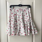 Lulus Lulu’s White Floral Tiered Mini Skirt Cute Factor NWOT Medium Photo 15