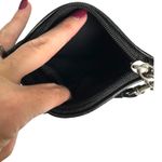 Fossil Black Suede Mini Bag Wristlet Wallet Photo 2