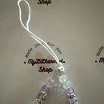 Handmade Cell Phone Charm Strap Lilac Glass Beads New Photo 2