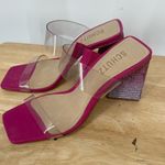 Schutz  Hot Pink Embellished Block Heel SlideAriellen Embellished Sandal sparkle Photo 1