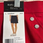 Rafaella  Bold Red Skort with Silver Buttons Fits Your Shape Moves With You Photo 2