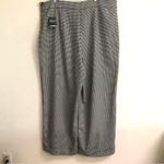 Forever 21 black & white houndstooth dark academia wide leg trousers 3X Photo 1