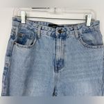 LIONESS  straight leg‎ jeans, faded blue, split at ankle. Size Medium Photo 3