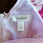 dressbarn Pink and White Floral Midi Dress Size 12 Photo 4