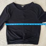 Primark Cropped Twist Front Long Sleeved Black Top Women’s Shirt XS Photo 5